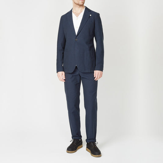 - Theobald Stripe Seersucker Jacket - Navy