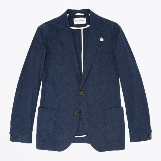 - Theobald Check Jacket - Navy