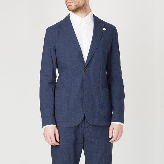 - Theobald Check Jacket - Navy