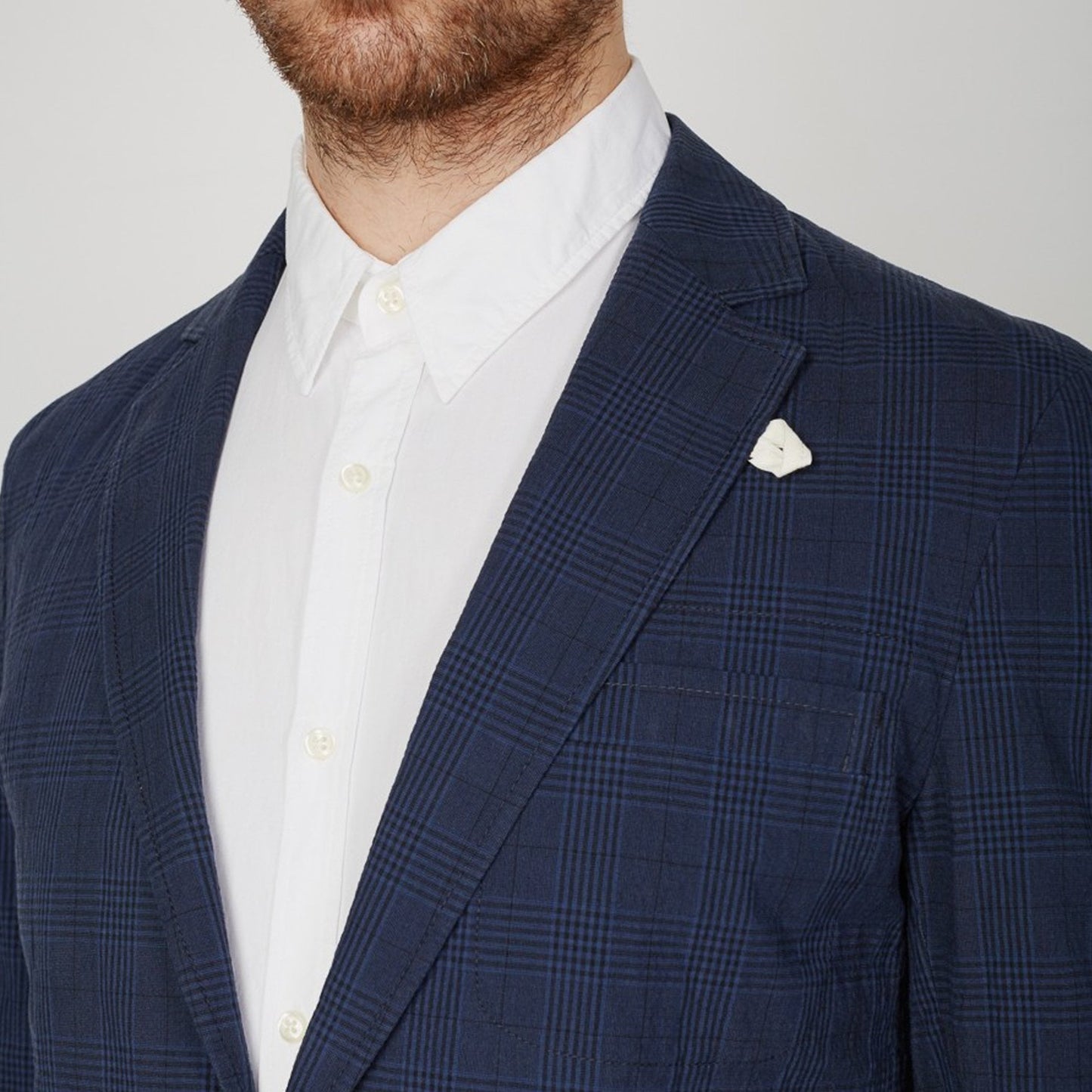 - Theobald Check Jacket - Navy