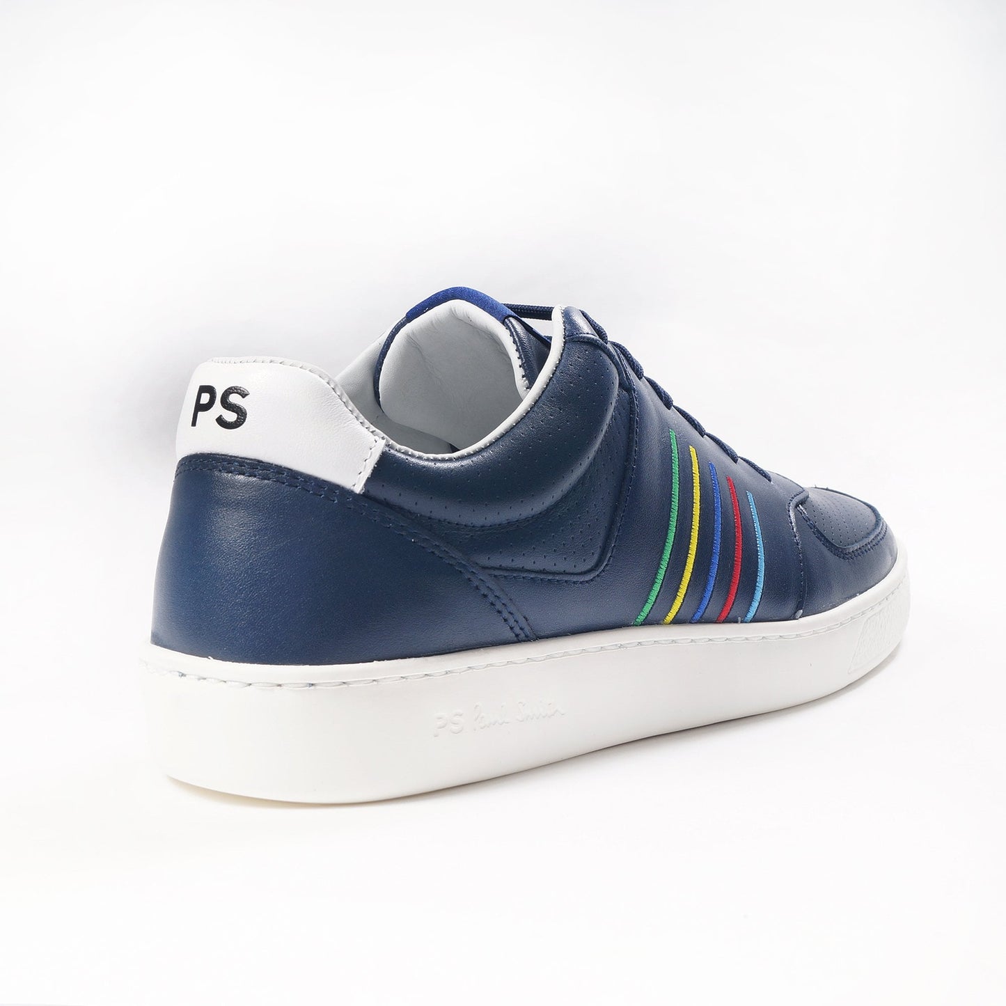 Leather Stripe 'Saturn' Trainers - Navy