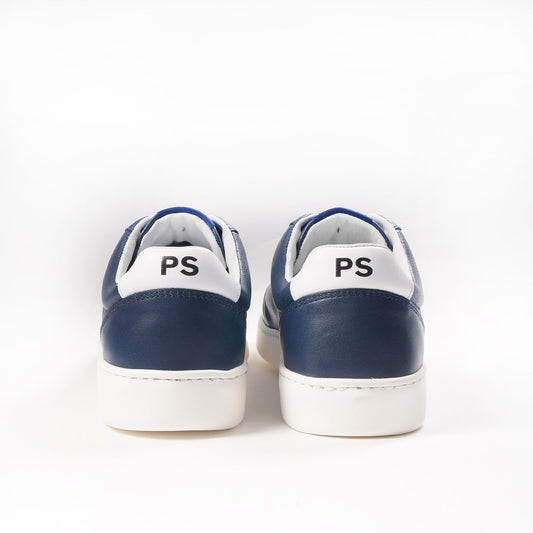 Leather Stripe 'Saturn' Trainers - Navy