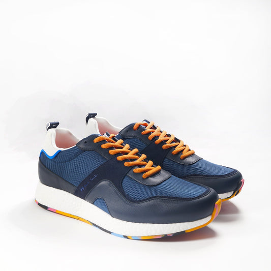 Leather 'Jett' Sneakers - Navy