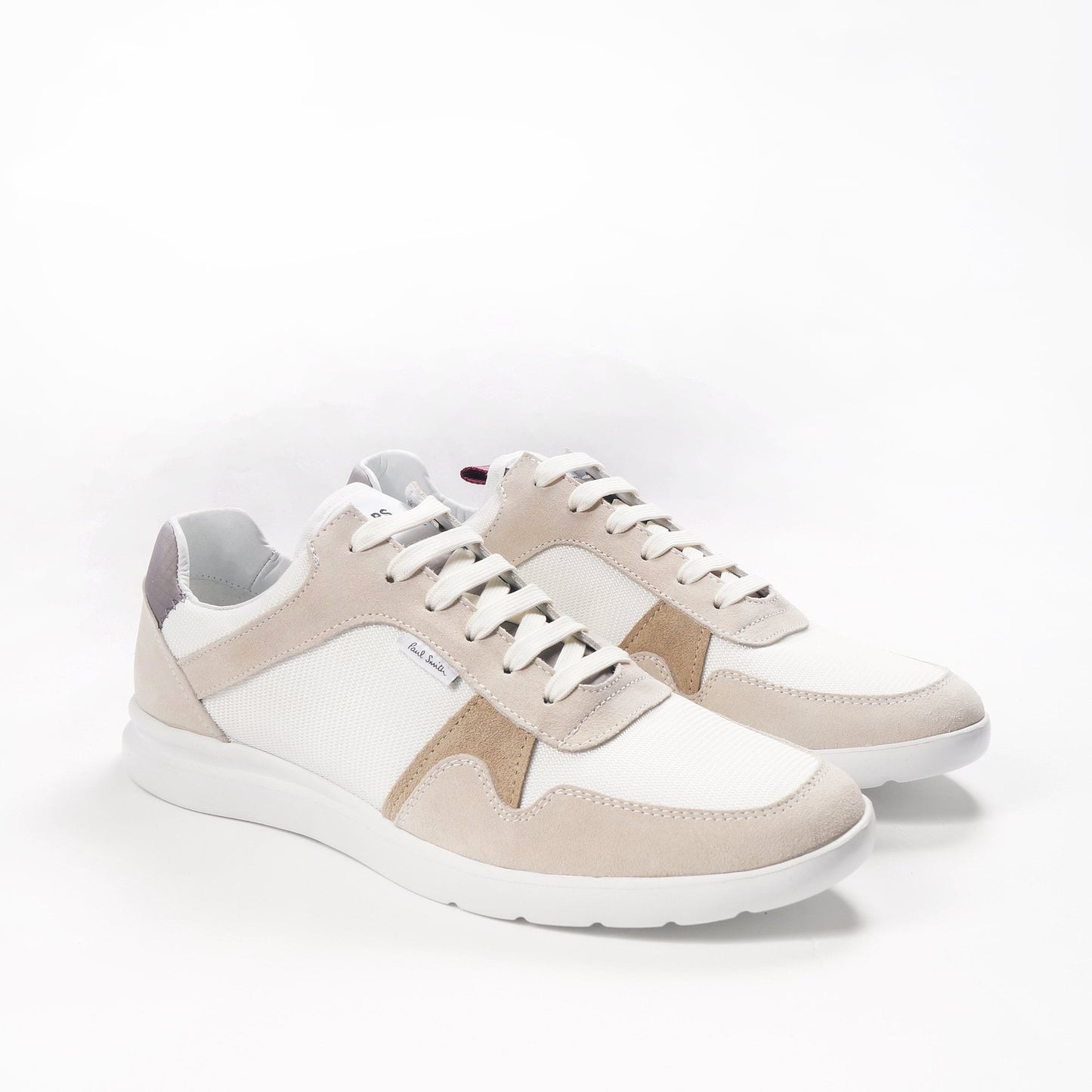 - Suede 'Lemmy' Sneakers - White/Beige
