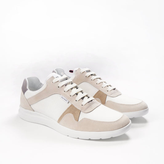 - Suede 'Lemmy' Sneakers - White/Beige