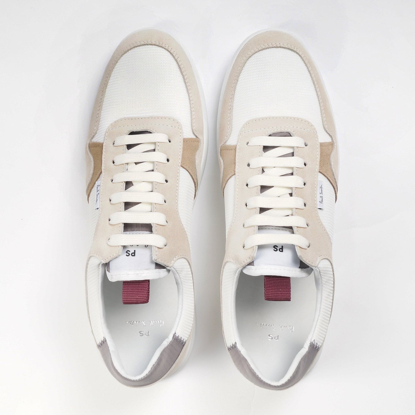 - Suede 'Lemmy' Sneakers - White/Beige