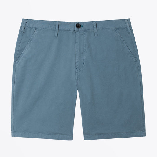 - Cotton Stretch Chino Shorts - Blue