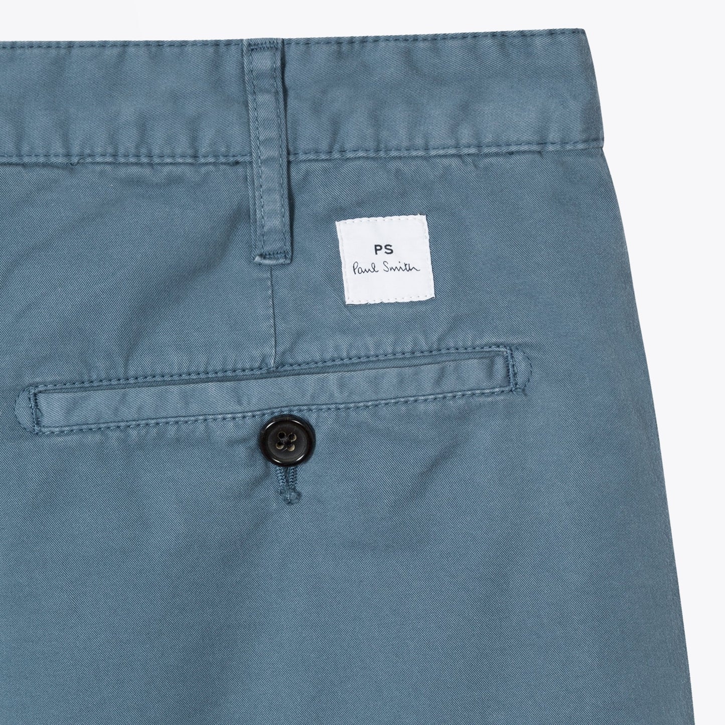 - Cotton Stretch Chino Shorts - Blue