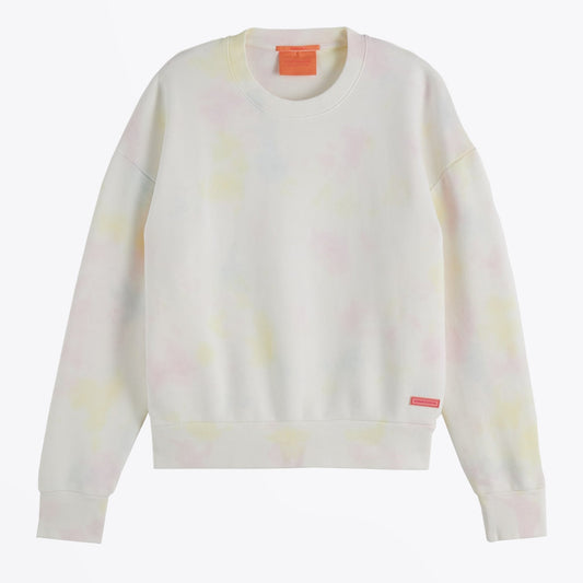 - Tie-dye Crew Neck Sweater - Off-White