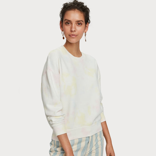 - Tie-dye Crew Neck Sweater - Off-White