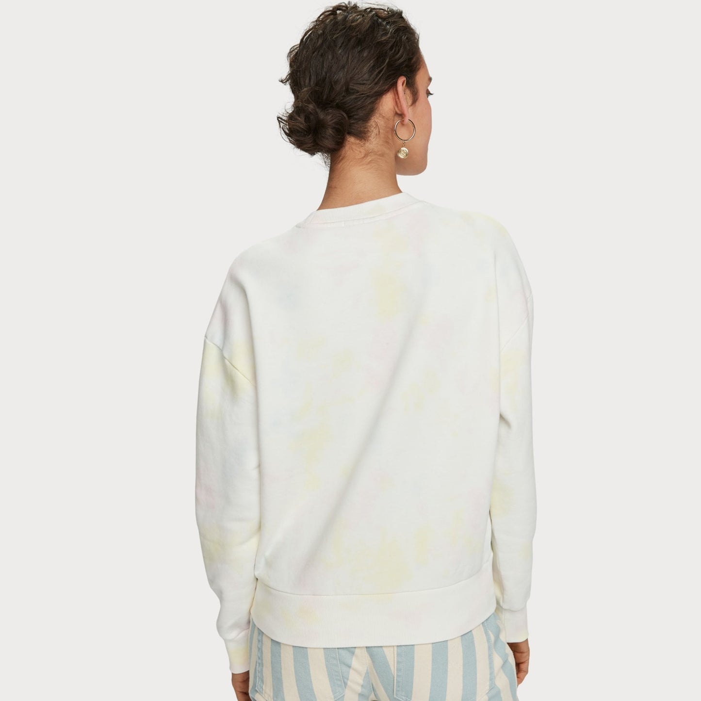 - Tie-dye Crew Neck Sweater - Off-White