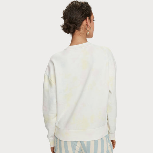 - Tie-dye Crew Neck Sweater - Off-White