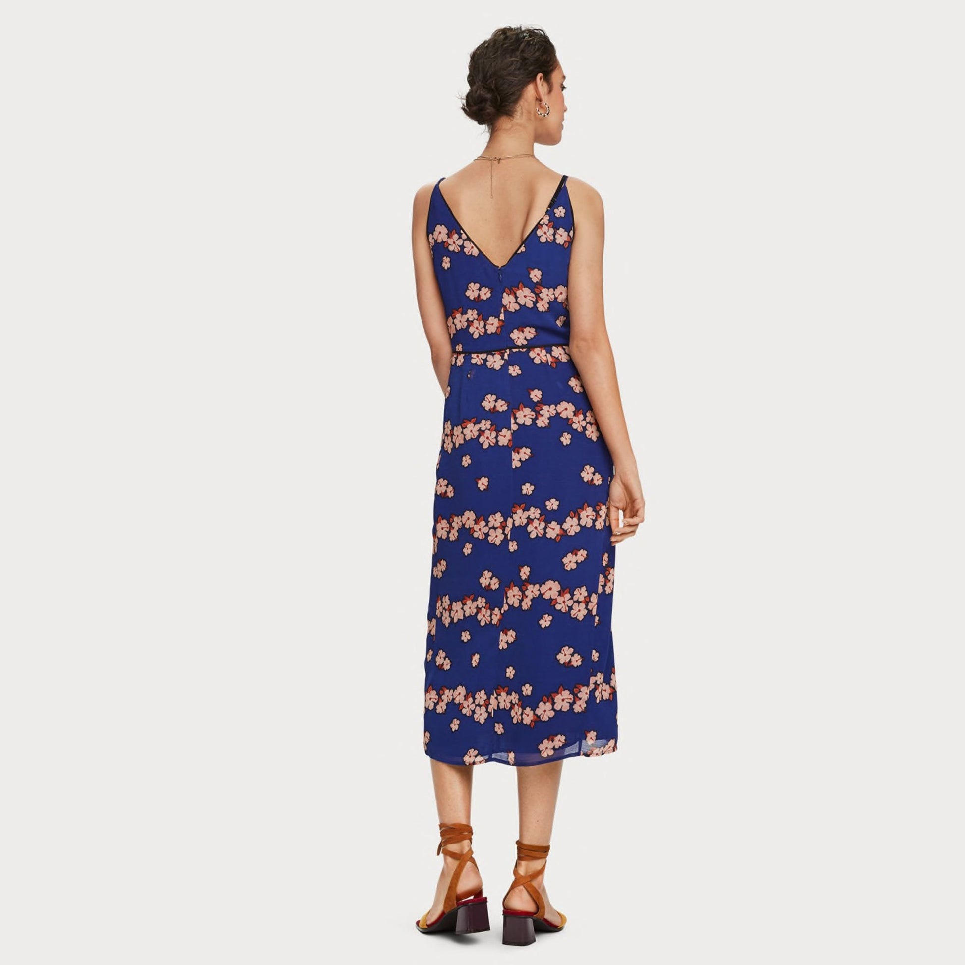 Scotch Floral Printed Slip Dress - Blue/Multi