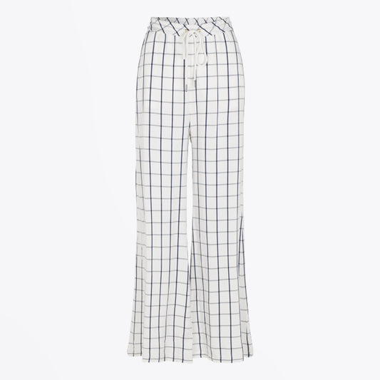 - Checked Trousers - Off-White