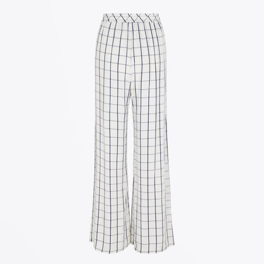 - Checked Trousers - Off-White