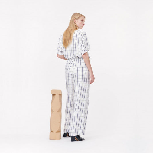 - Checked Trousers - Off-White