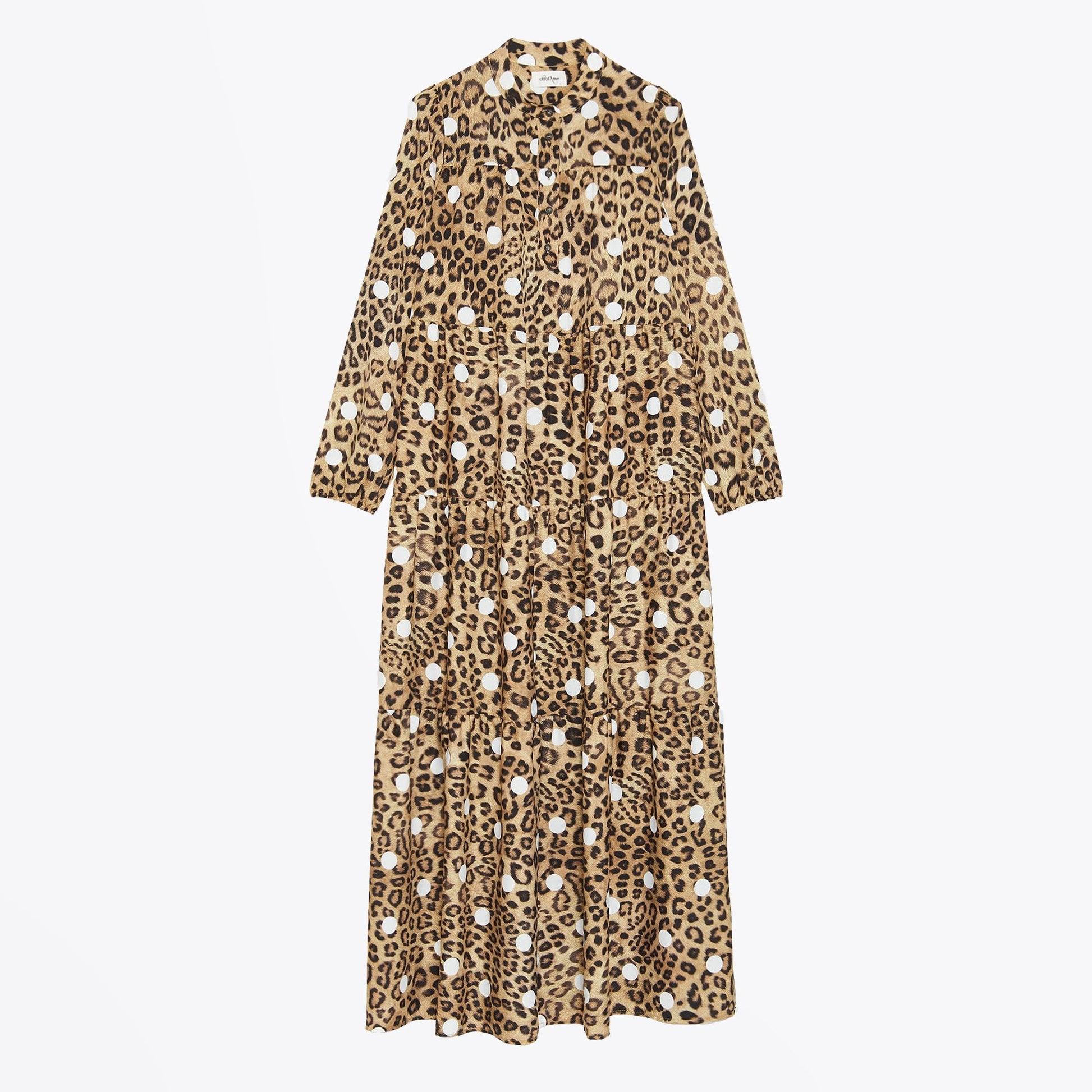 Ottod'Ame - Leopard Polka Dot Print Dress - Multi