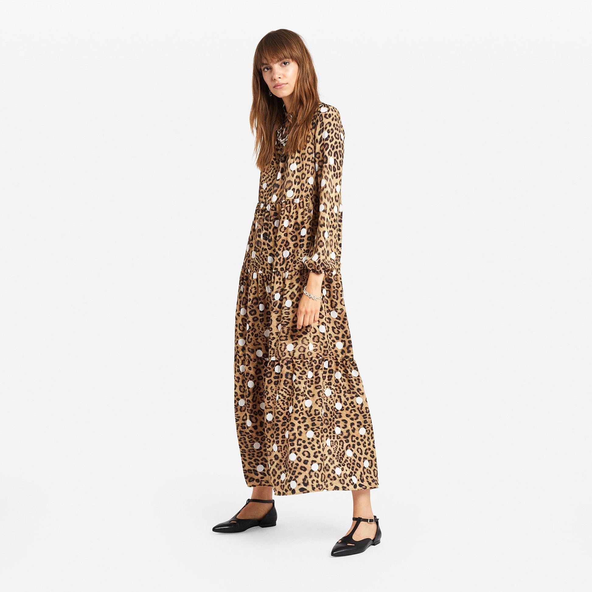 Ottod'Ame - Leopard Polka Dot Print Dress - Multi