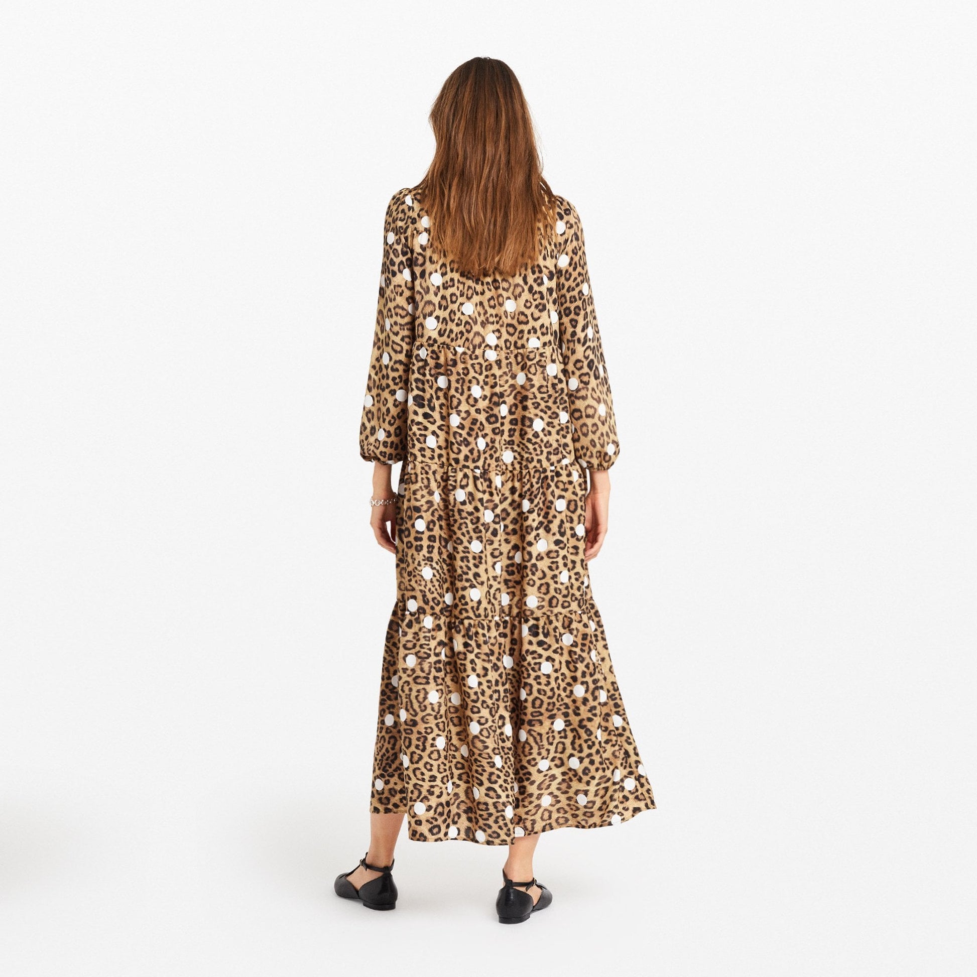 Ottod'Ame - Leopard Polka Dot Print Dress - Multi