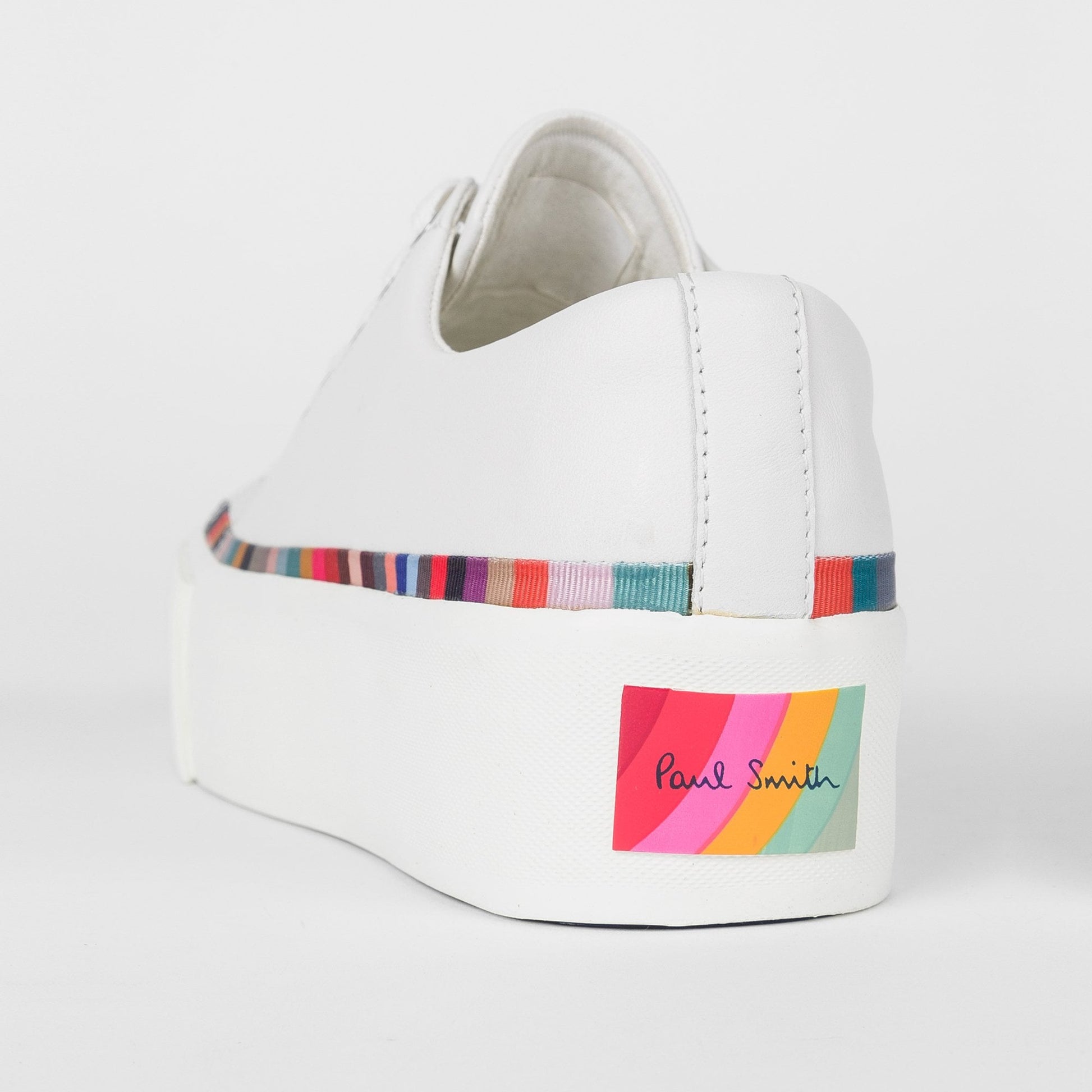 Paul Leather 'Miho' Swirl Trim Sneakers - White