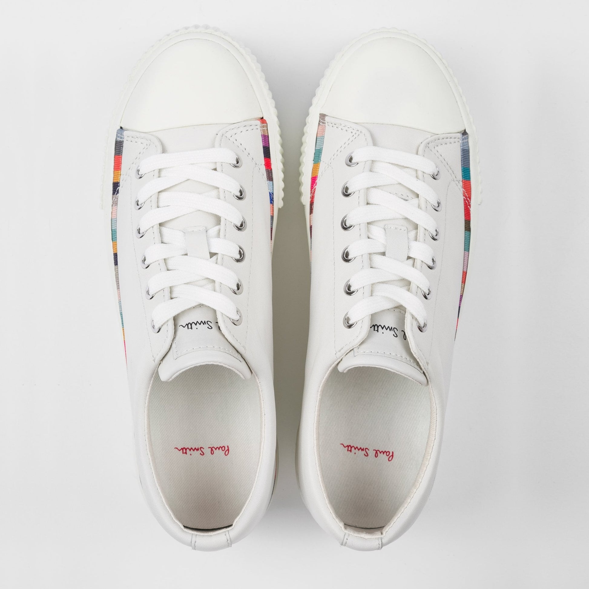 Paul Leather 'Miho' Swirl Trim Sneakers - White