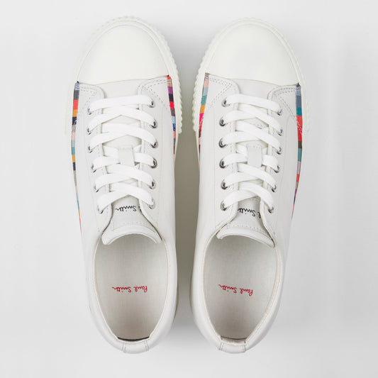 Leather 'Miho' Swirl Trim Sneakers - White