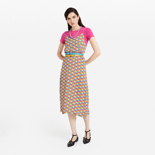 - 'Smile' Printed Midi Dress - Multi