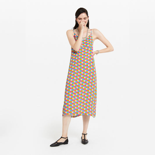 - 'Smile' Printed Midi Dress - Multi