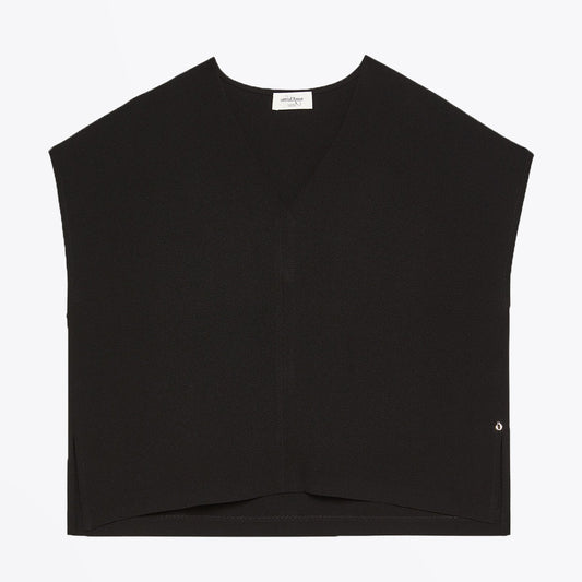 - V-Neck Top - Black