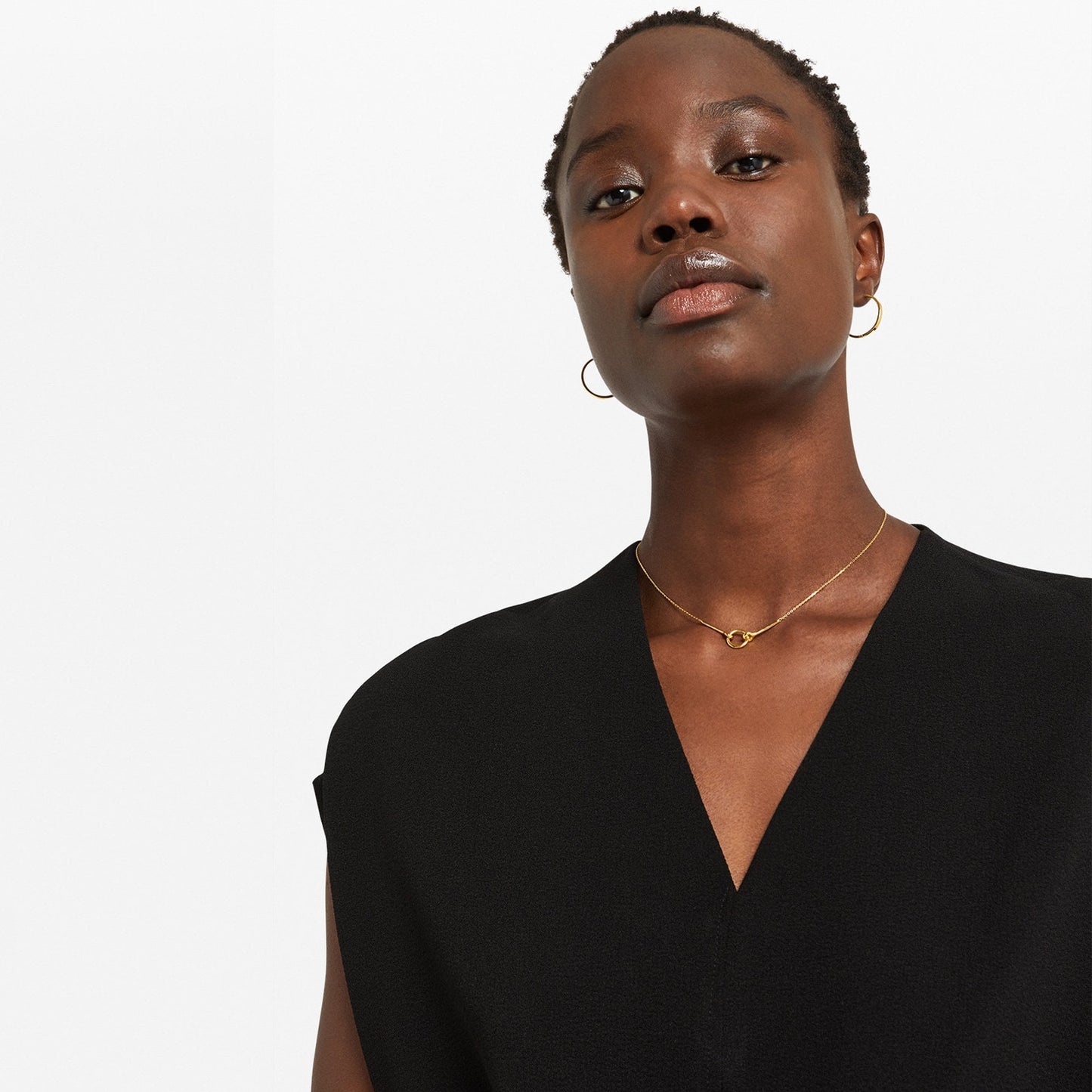 - V-Neck Top - Black