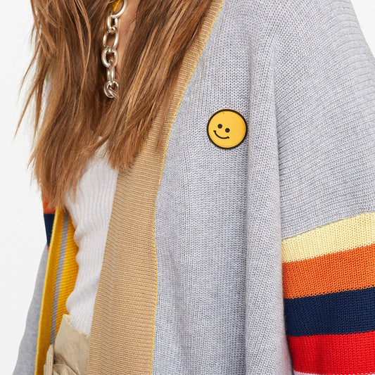 - Cotton Multi-Stripe Cardigan - Multi