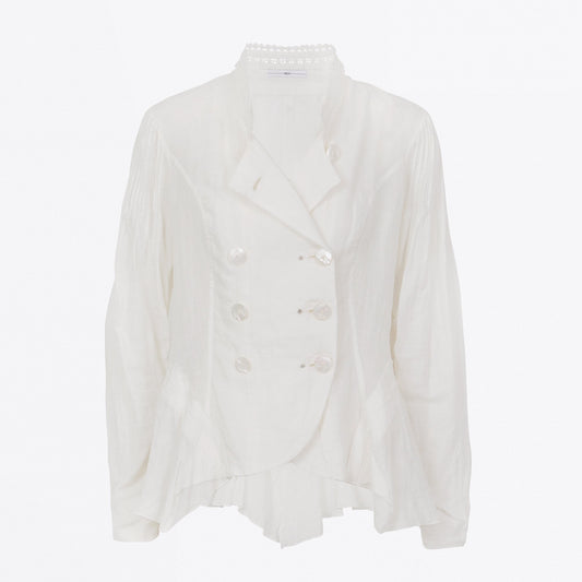 Hitherto - Double-Breasted Jacket - White