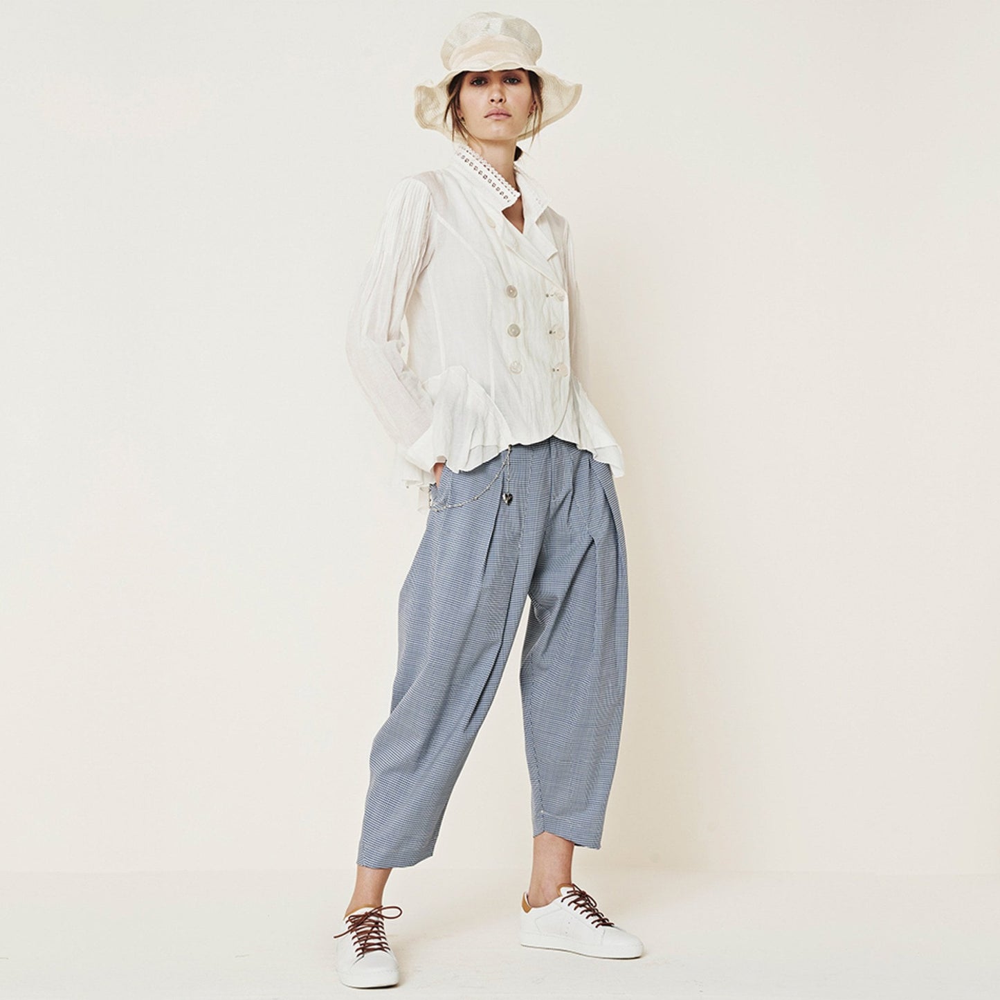 Hitherto - Double-Breasted Jacket - White