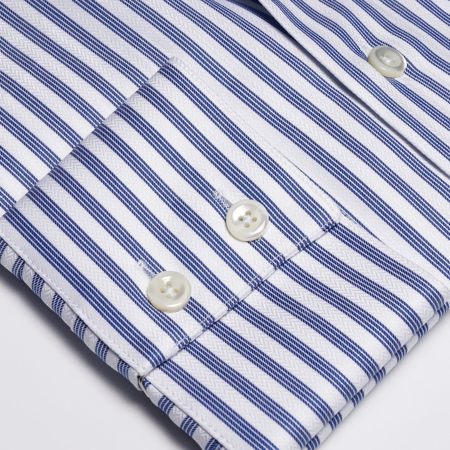 - Densley - Woven Stripe Shirt - Blue/White
