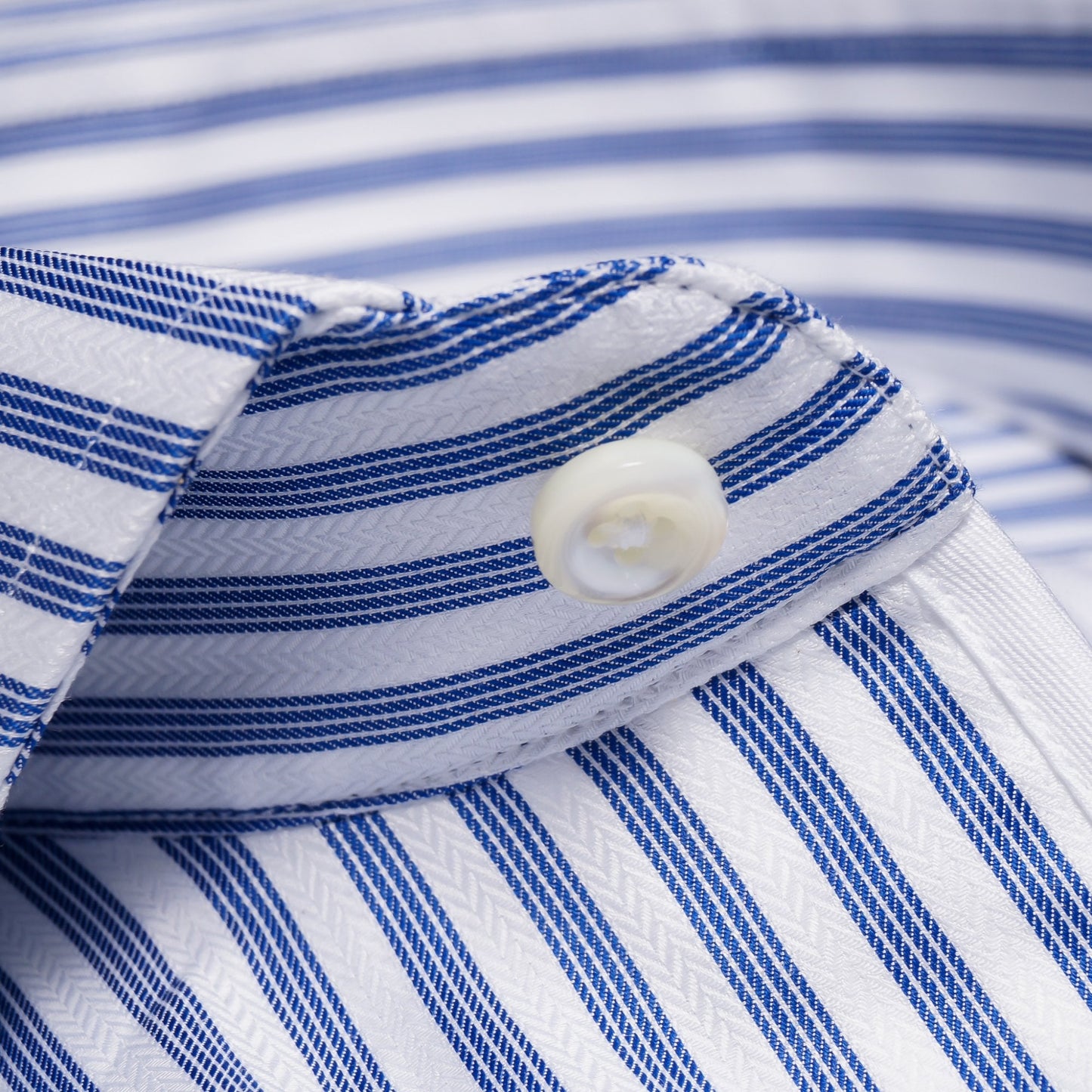 - Densley - Woven Stripe Shirt - Blue/White