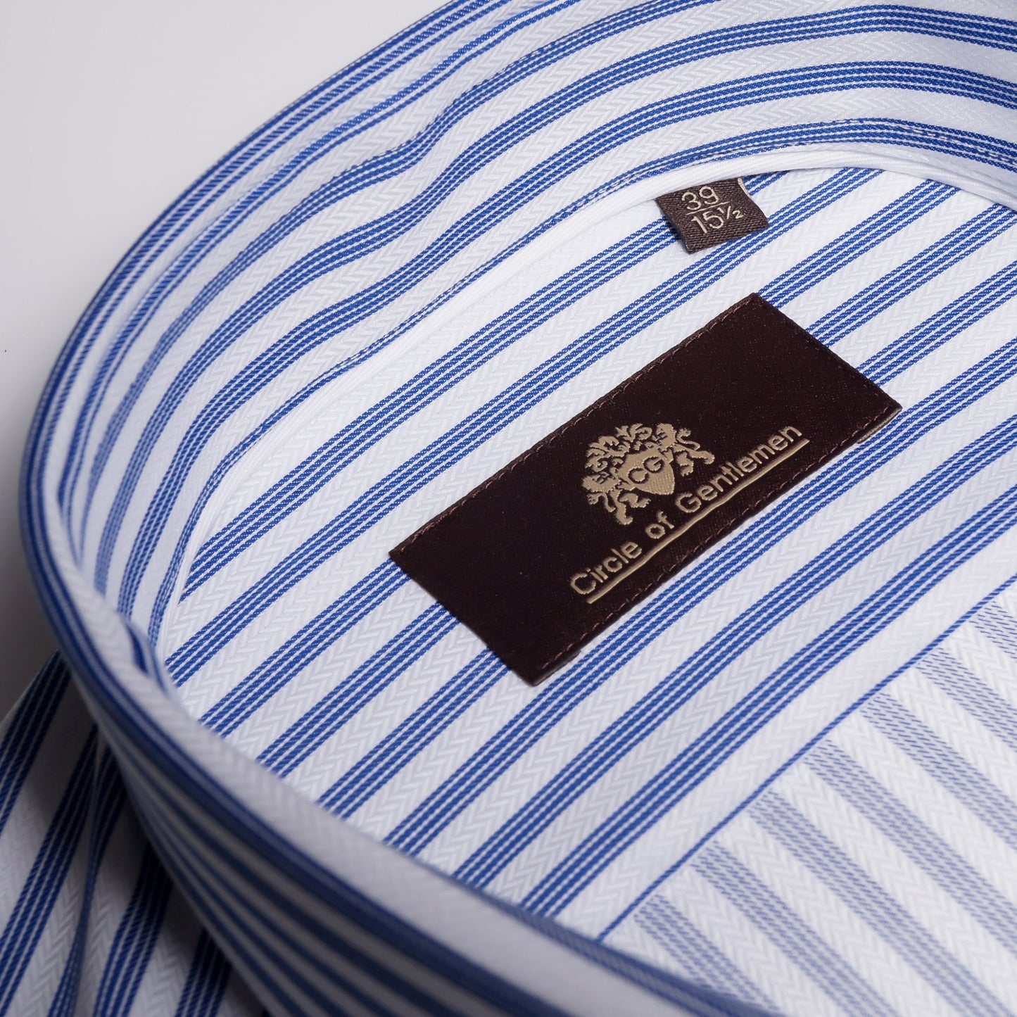 - Densley - Woven Stripe Shirt - Blue/White