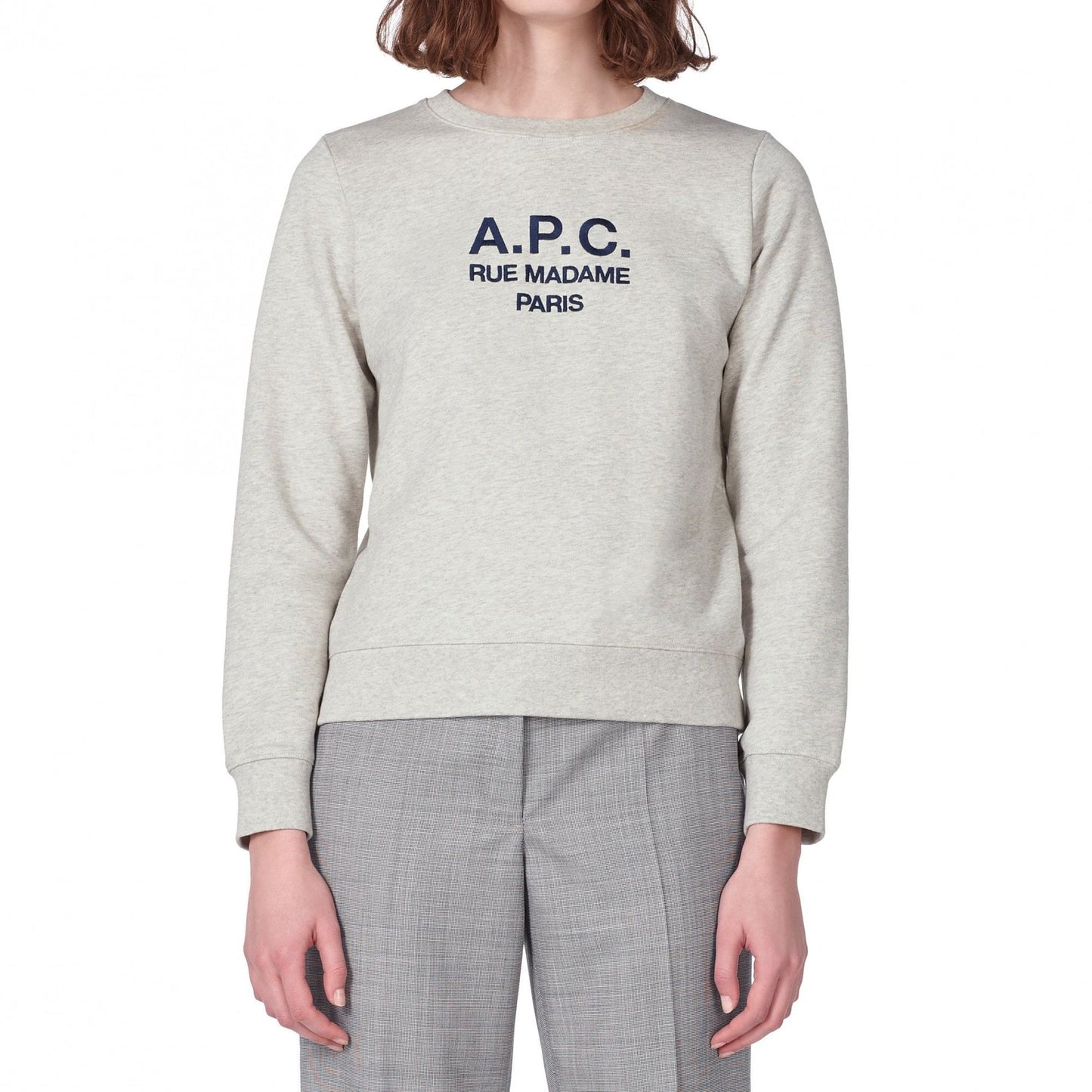 - Tina Embroidered Logo Sweater - Ecru