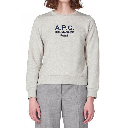 - Tina Embroidered Logo Sweater - Ecru