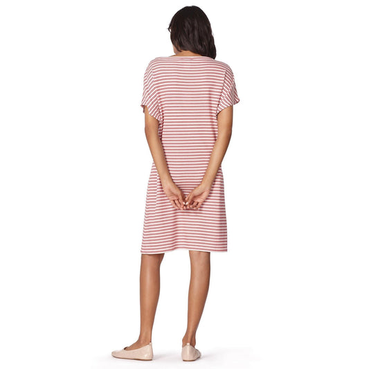 Julia Striped Dress - Ecru