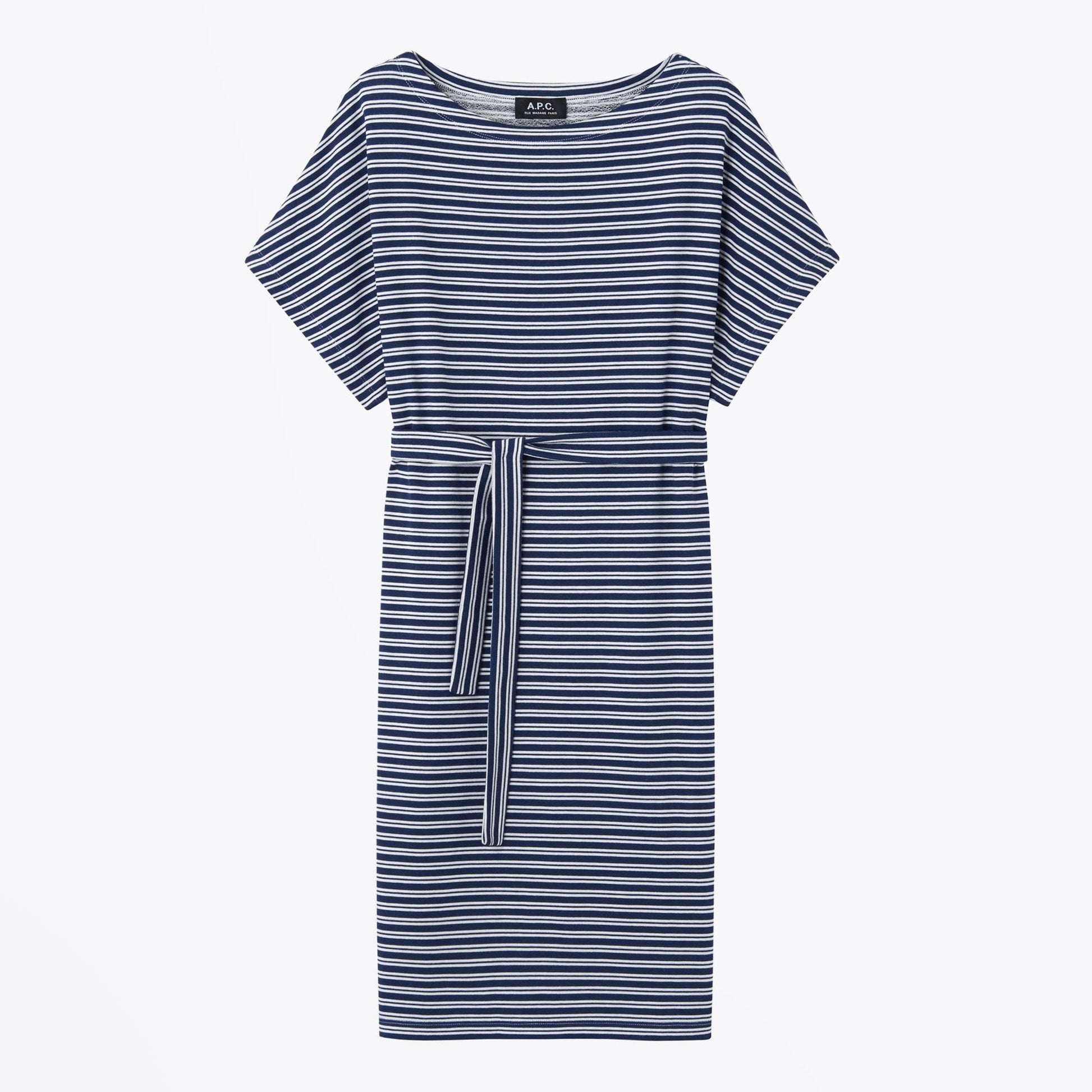 A.P.C. Julia Striped Dress - Dark Navy