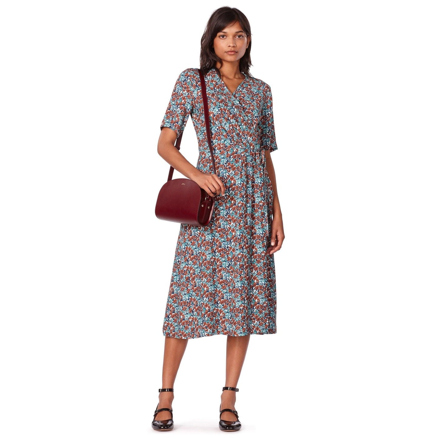 - Mathilda Floral Dress - Red