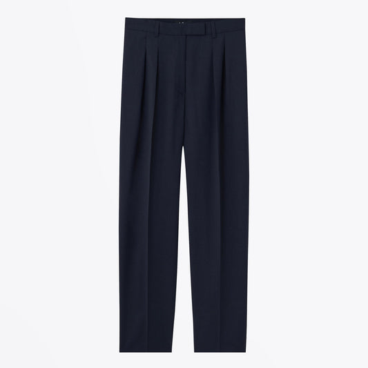 - Cheryl Herringbone Trouser - Navy