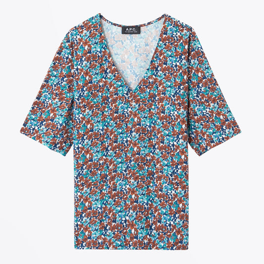 - Lina Floral Blouse - Red