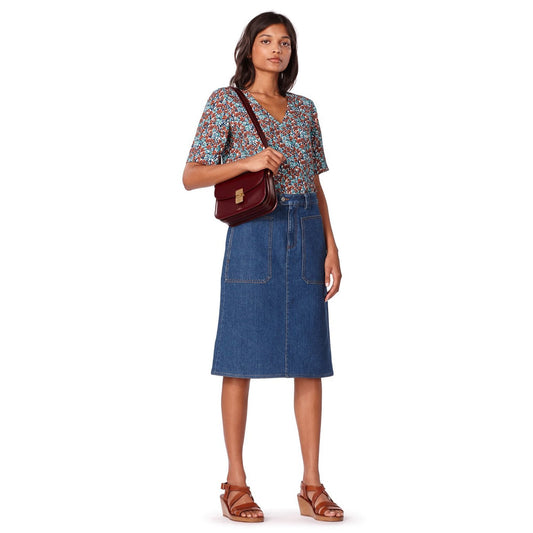 - Lina Floral Blouse - Red