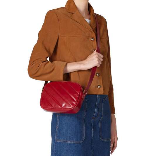 Meryl Padded Crossbody Bag - Garnet