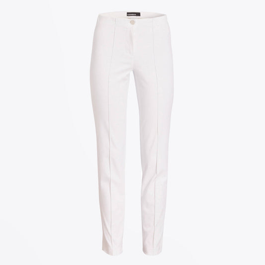 - Ros Stretch Cotton Trousers - White