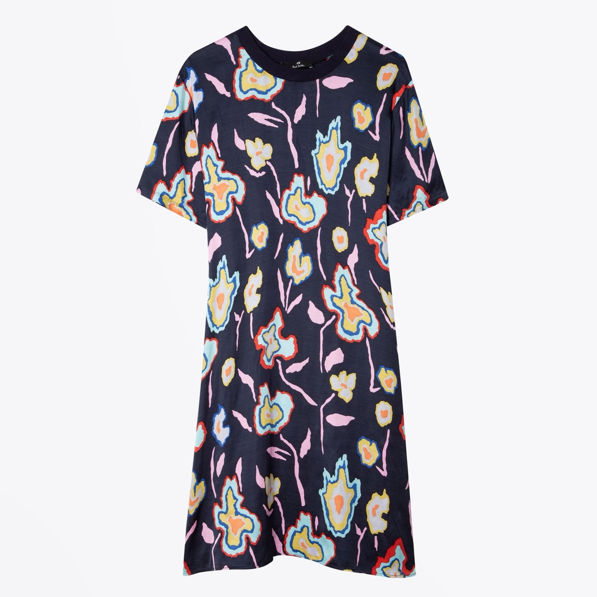 Paul Heat Map Printed Dress - Navy