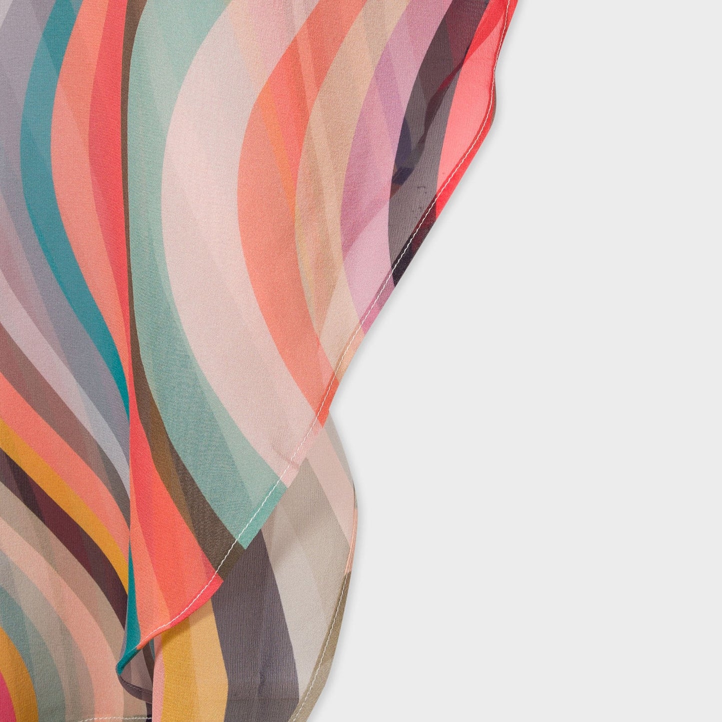 - Swirl Silk Sheer Kaftan Dress