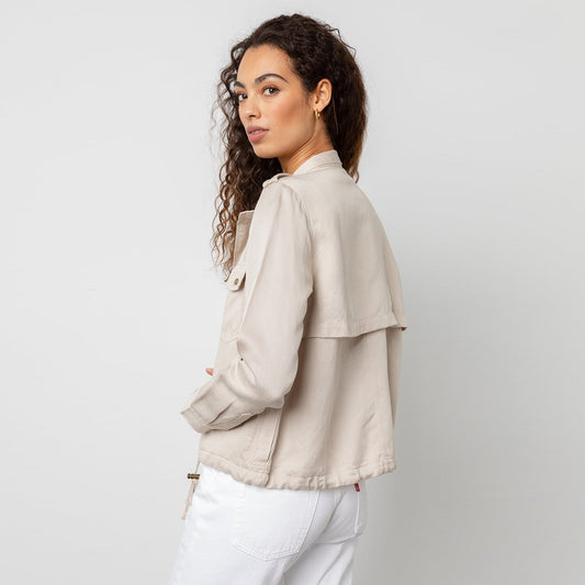 - Collins Drawstring Jacket - Bone