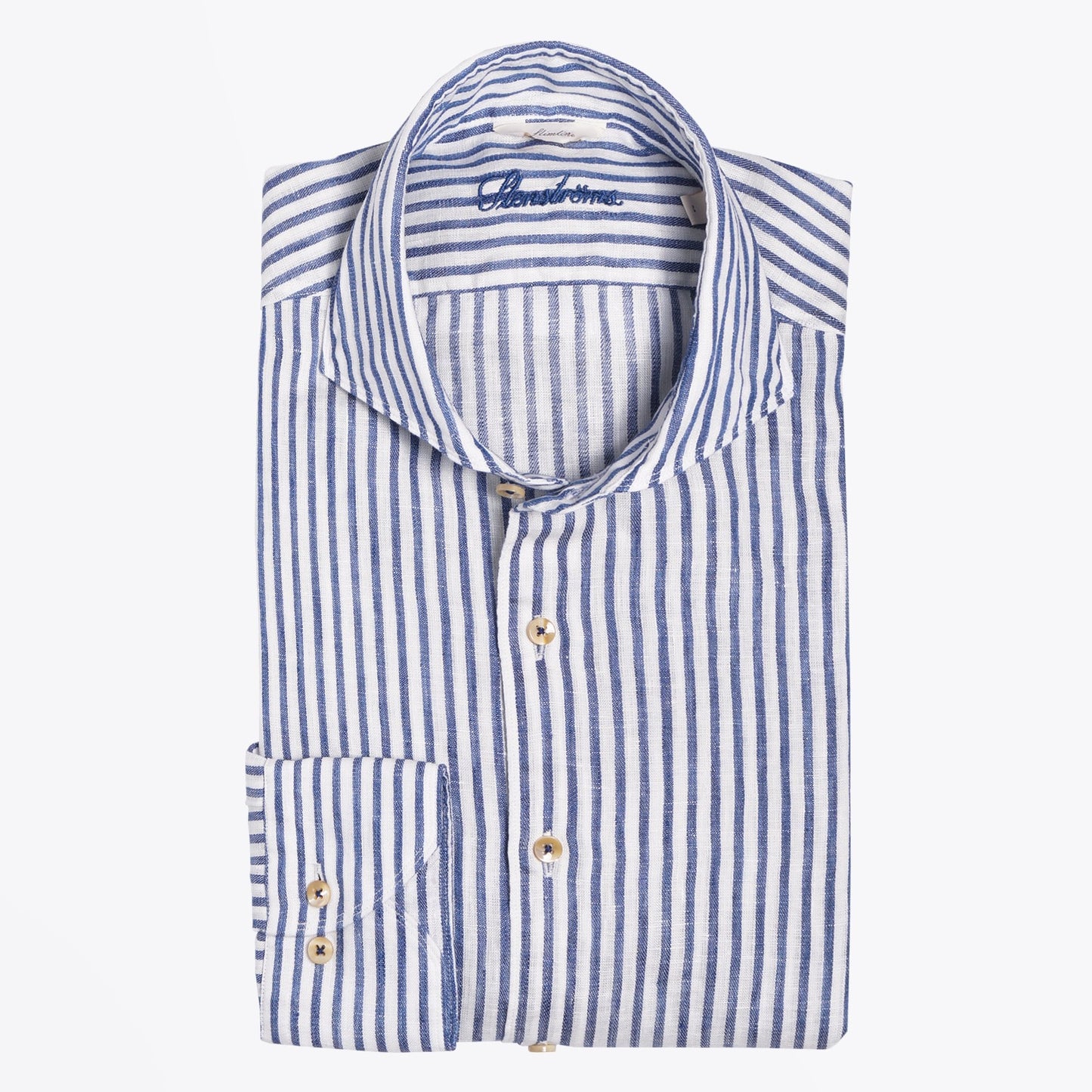 Linen Stripe Shirt - Blue/White